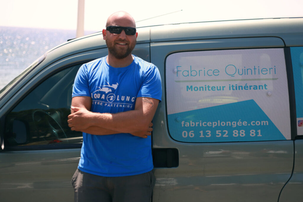 Photo de Fabrice Quintieri, moniteur de plongée itinérant de Sausset à Balaruc
